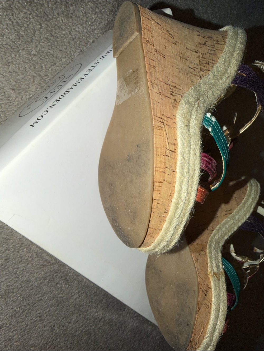 Steve Madden Cereall bright multi wedge 6 1/2 - Picture 4 of 8